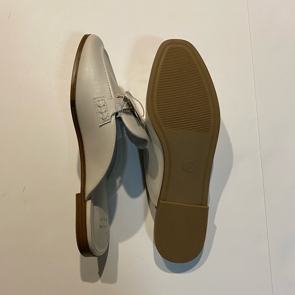 A New Day Womens SZ 10 Sandy Bone Slip On Mules New Shoes - Picture 7 of 12